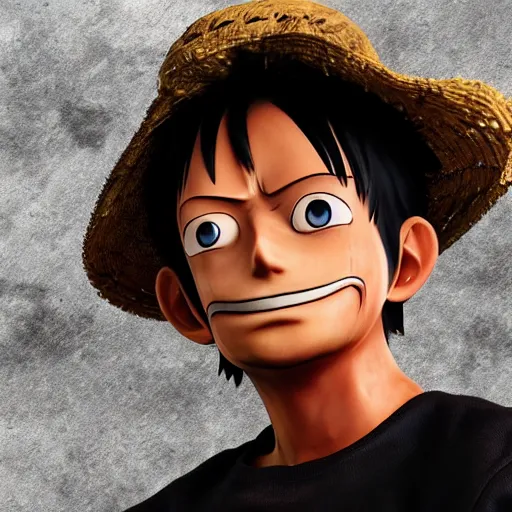 Image similar to photorealistic luffy in real life, random content position, details face content, details body content, medium long shot, highly content details, real human face content.