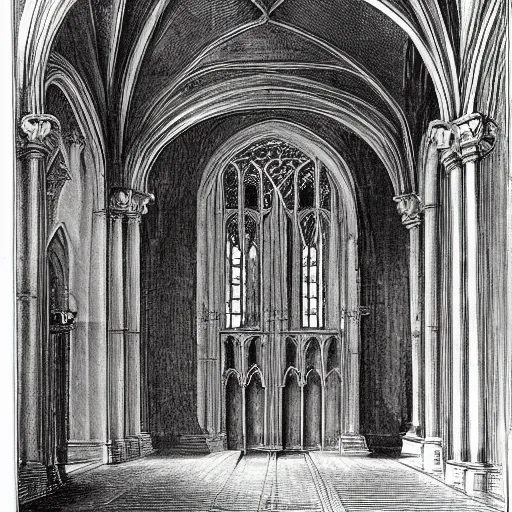 Prompt: interior of a gothic mansion, grand hall,