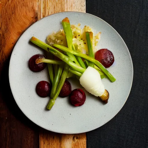 Image similar to Rotkohl mit Kartoffelklöße, Michelin star, award winning