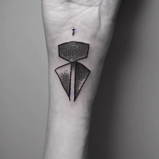 Prompt: handpoke tattoo of a black and white wine glass, stick poke, lineart