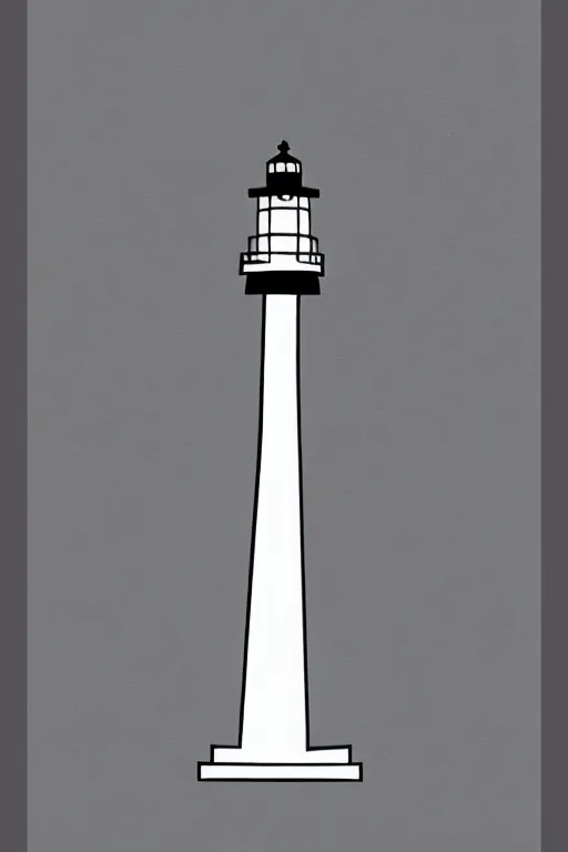 Image similar to minimalist boho style art of a lighthouse