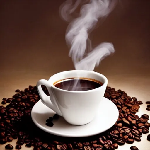 Image similar to Stunning image of a coffee cup full of steaming hot coffee by various artists