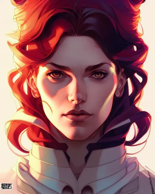 Image similar to artgerm, joshua middleton comic cover art, full body pretty female space pirate, symmetrical eyes, symmetrical face, long curly hair, beautiful, rim lighting, vivid colors