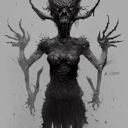 Image similar to dark art character by alexey egorov, trending on artstation