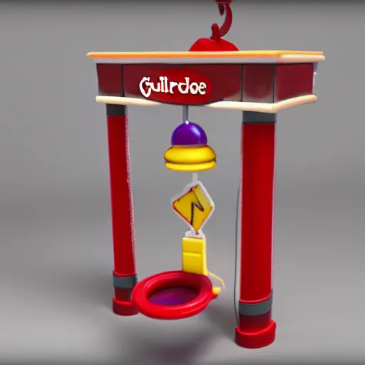 Prompt: A Fisher-Price guillotine toy, unreal engine 5 render