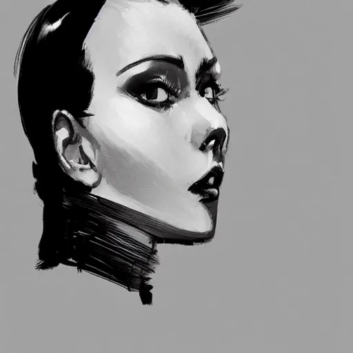 Image similar to slim girl in tuxedo with short black hair, elegant, 2d, ultra highly detailed, digital painting, smooth, sharp focus, artstation, art by Tsutomu Nihei