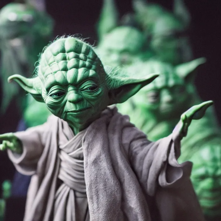 Image similar to a hyperdetailed studio photo of master yoda ; f / 1. 4 ; 9 0 mm