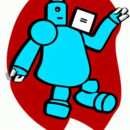 Image similar to vector logo of a fat robot with the letter a