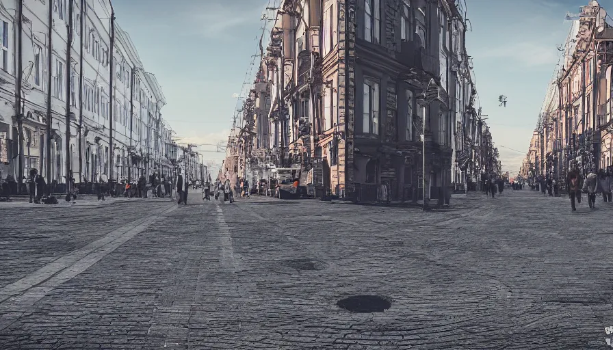 Image similar to moonwalker photo, lunar busy street, city street on the moon, st. petersburg, a detailed photo of a future norilsk street base, sci fi, street moon landscape, 8 k