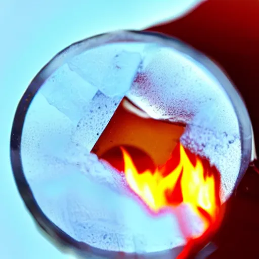 Image similar to photo of a burning ice cube