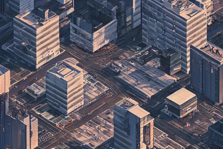 Prompt: fuji 5 0 r 3 5 mm, architectural studio magazine photography, high detailed isometric cyberpunk city, soft light