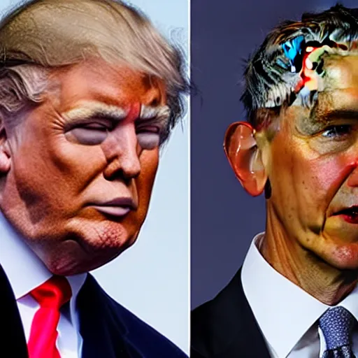 Image similar to Donald Trump and Obama get married