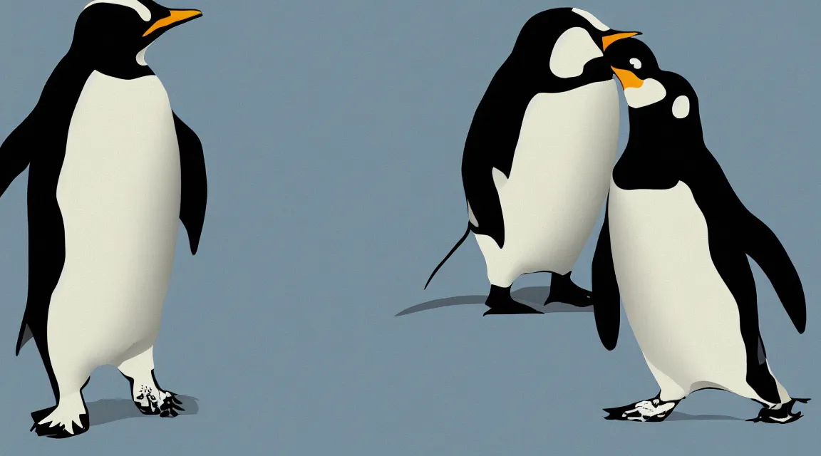 Image similar to linux tux penguin wallpaper painted by gogan