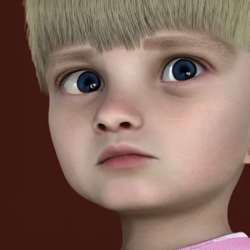 Prompt: child with a terrible haircut, beady eyes, large ears ultrarealistic, 8k