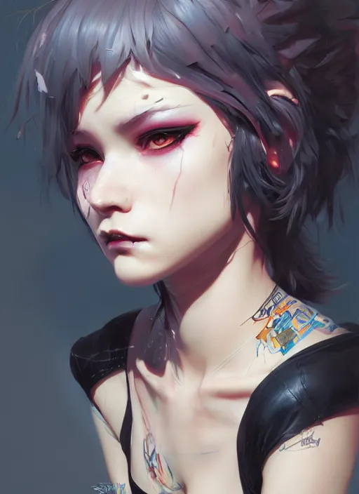 Prompt: punk girl, sympathetic face, by stanley artgerm lau, wlop, rossdraws, james jean, andrei riabovitchev, marc simonetti, and sakimichan, trending on artstation