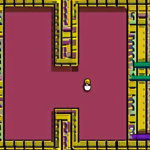 Image similar to the level's floor is colored maroon and has a playground pattern, a table with a macintosh and the walls have a funtime pattern and a smiler, and this level smells like fart, writing on the wall, wires, blood on the wall