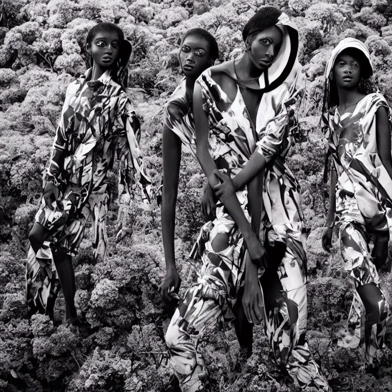 Image similar to fashion editorial campaign by richard mosse