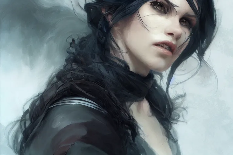 Prompt: A portrait of a seductive Yennefer from the Witcher Games by Ruan Jia and Mandy Jurgens and Artgerm and william-adolphe bouguerea, highly detailed, trending on artstation, award winning, H 768