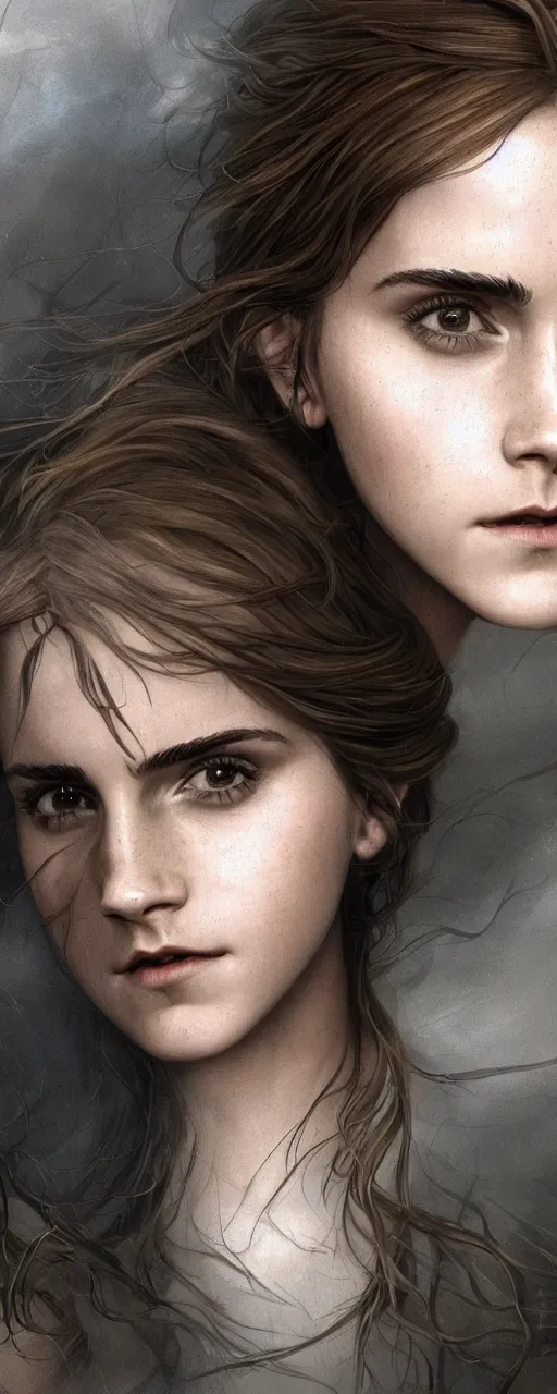 Image similar to photo photorealistic portrait closeup photograph of Emma Watson as Joan of Arc, long, hair, intricate, elegant, highly detailed, digital painting, artstation, concept art, sharp focus, illustration, art by and greg rutkowski and aleksi briclot and bouguereau detailed photograph intricate insanely detailed octane render, 8k artistic photography, photorealistic, Edward Steichen, Peter Lindbergh, Albert Watson