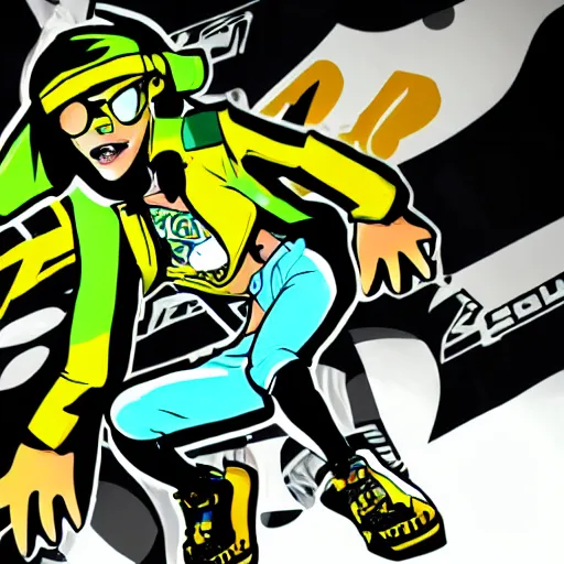 Prompt: jet set radio character