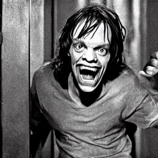 Prompt: movie still photo of Shaggy Rogers as Jack Torrance in The Shining