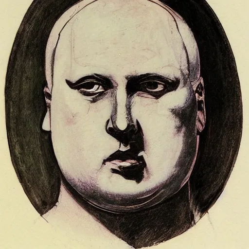 Prompt: bobby hill, portrait, intaglio, by felicien rops