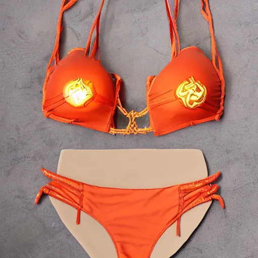 Image similar to fantasy succubus fire bikini