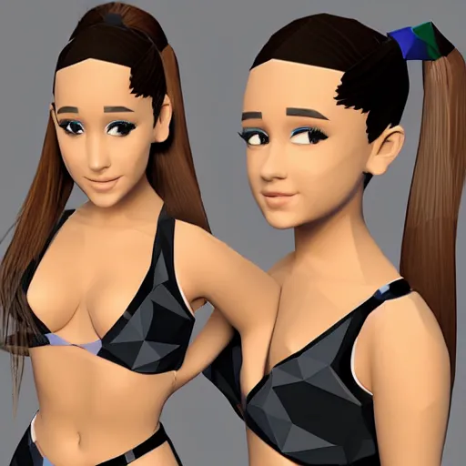 Image similar to ariana grande 3 d low poly