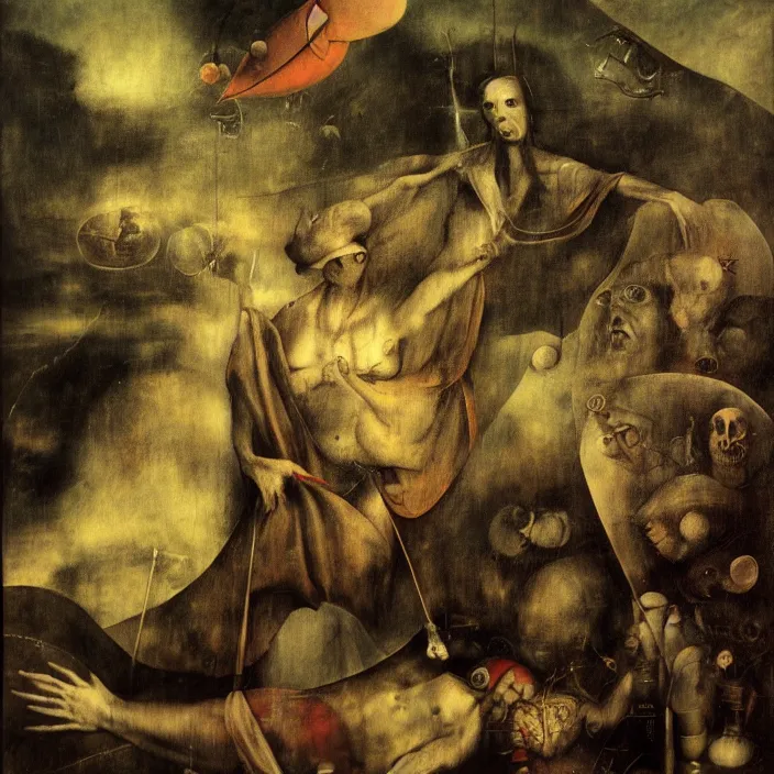 Image similar to saturated full color hd photo of mephistopheles, octane render 4 k, by hieronymus bosch, joel peter witkin, annie liebovitz. gustave dore,