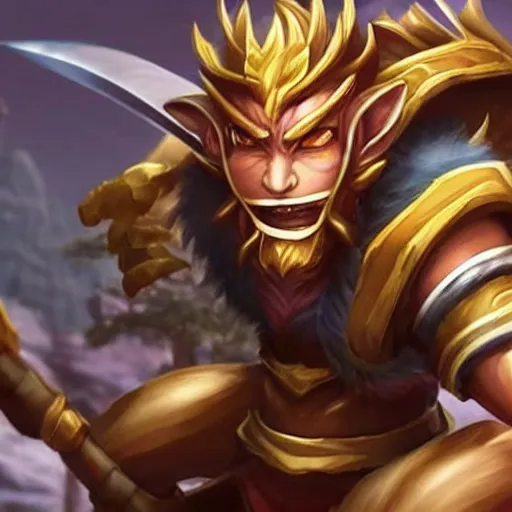 Prompt: wukong from league