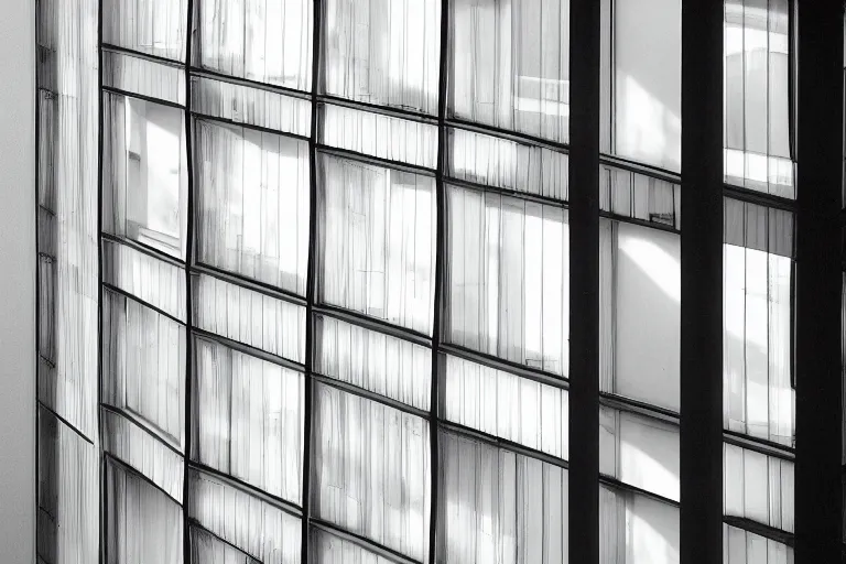 Image similar to Big white windows by Tadao Andao