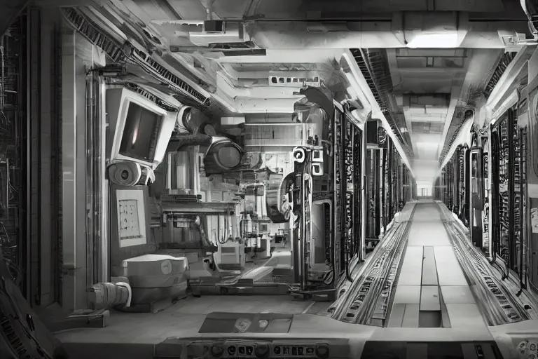 Prompt: underground lab mainframe, sci-fi, ancy, futuristic, technology, realistic, 80k, 8mm, Grainy, Panavision