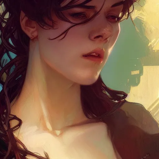 Image similar to digital character concept art by artgerm and greg rutkowski and alphonse mucha. closeup open female mouth, defiant, light effect, 8 k, hyper detailed, intricate, elegant, digital painting, artstation, smooth, sharp focus