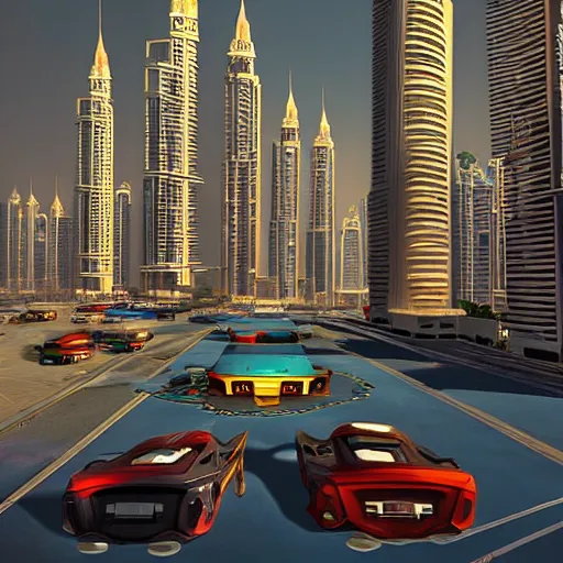 Image similar to gta : dubai, by furio tedeschi