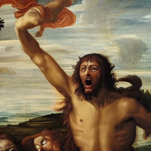 Prompt: A Renaissance Painting of a Werewolf, Award Winning Masterpiece, 4k