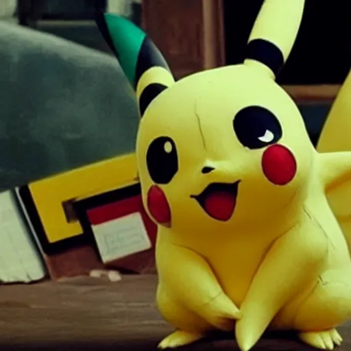 Prompt: photo of a pikachu with the face of emma watson