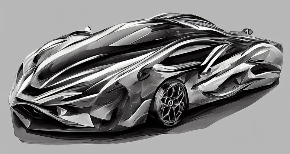 Supercar design sketch by Gary Ragle - Car Body Design