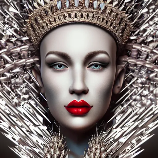 Image similar to queen of spikes, 4 k, intricate, jaw dropping, gorgeous, surreal, octane render