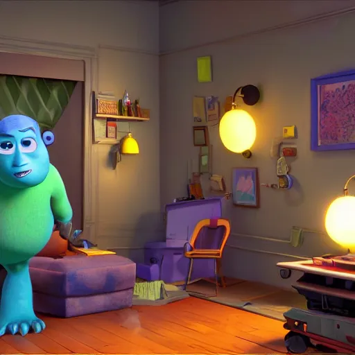 Image similar to pixar environment, renderman