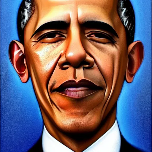 Image similar to Barack Obama's face combined with Donald Trump's face with short dark blue hair in elegant knight's armor, western, D&D, fantasy, intricate, elegant, highly detailed, digital painting, artstation, concept art, matte, sharp focus, illustration, art by Artgerm and Greg Rutkowski and Alphonse Mucha