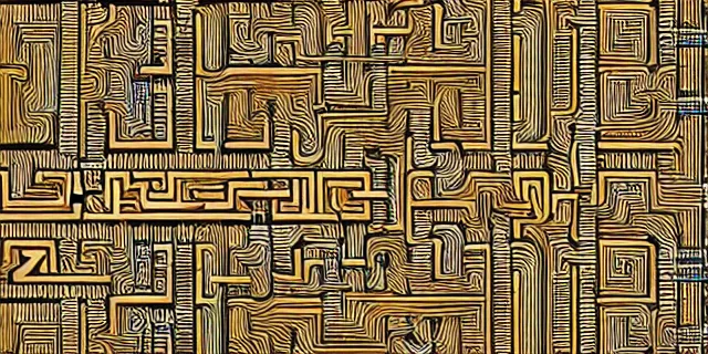 Image similar to maze labyrinth steampunk by albert gleizes