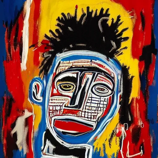 Image similar to A extremely highly detailed majestic hi-res beautiful immaculate head and shoulders award winning painting masterpiece of a strong black african man by Jean-Michel Basquiat, 8k, high textures, hyper sharp, insanely detailed and intricate, super detailed, 8k HDR high quality