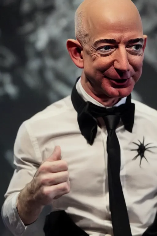 Prompt: jeff bezos as a scary vampire monster, photorealistic, cinematic lighting, highly detailed, very intricate, by guillermo del toro