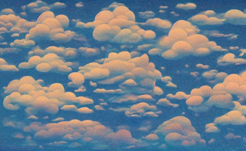 Image similar to cloud dreams, by Nobuhiko Obayashi