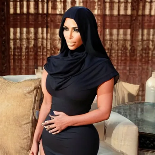 Prompt: Kim Kardashian joins al-qaeda in a reality show