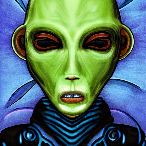 Image similar to a portrait of an alien by ai