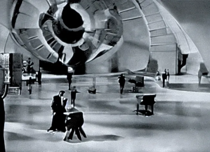 Prompt: scene from the 1947 science fiction film Gattaca