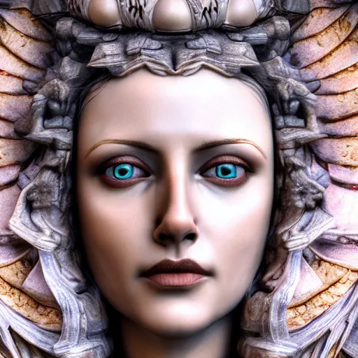 Image similar to perfectly - centered close - up portrait - photograph of goddess of death, cgi, anisotropic filtering, high definition textures, 4 kuhdtv, 8 k resolution, 1 6 k, 3 2 k, meticulous details, maximalist, shaders, rtx on.