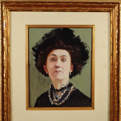 Image similar to portrait of victorian lady, oil, expression