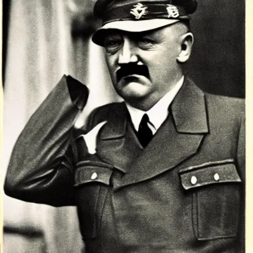 Image similar to hitler dressed in luxury clothes